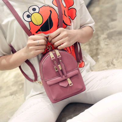 Rucsac de dama cu buzunar exterior cu fermoar in mai multe culori