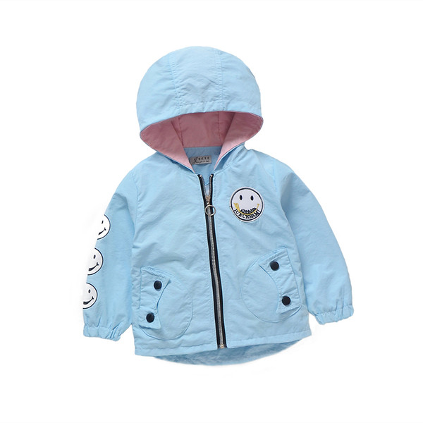 Μοντέρνο παιδικό μπουφάν με κουκούλα για κορίτσια σε διάφορα χρώματα