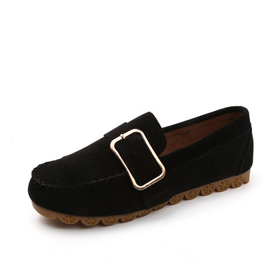 Дамски мокасини от велур с метална катарама в четири цвята