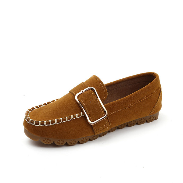 Дамски мокасини от велур с метална катарама в четири цвята