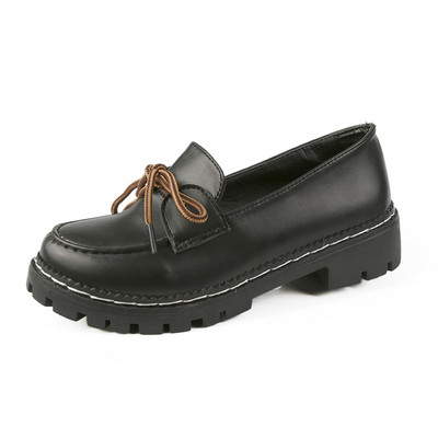 Mocasini de dama cu panglica in negru