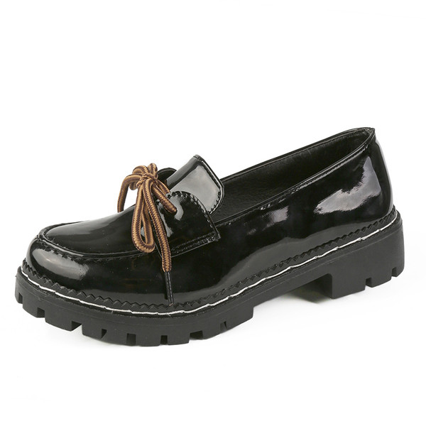 Mocasini de dama cu panglica in negru