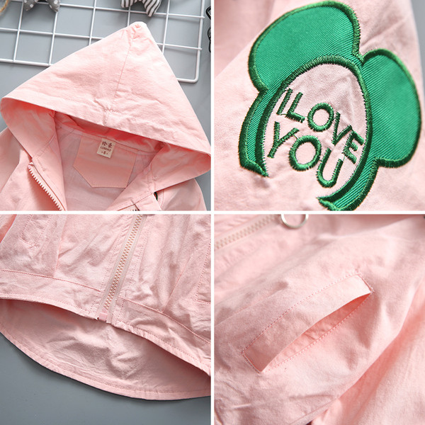 Μοντέρνο μπουφάν για κορίτσια ασύμμετρη με κουκούλα σχέδιο σε διάφορα χρώματα