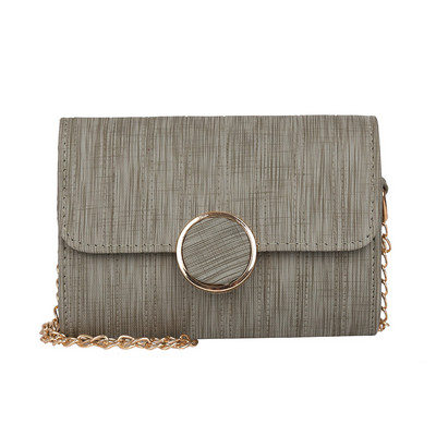 Стилна дамска чанта с метална дълга дръжка