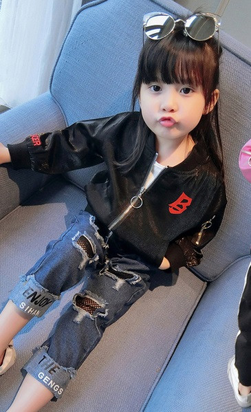 Sport-hétköznapi gyerekkabát lányoknak - rövid modell több színben