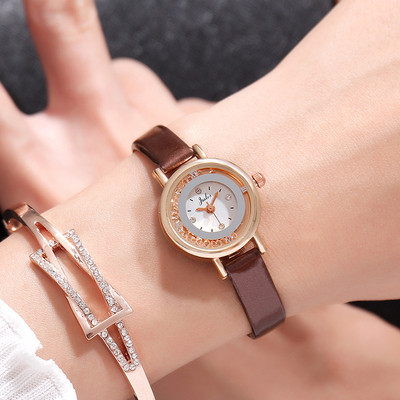 Модерен дамски часовник с тънка каишка в няколко цвята