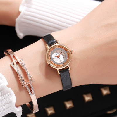 Модерен дамски часовник с тънка каишка в няколко цвята