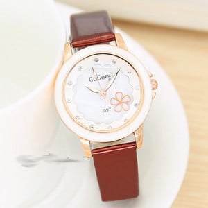 Virágos motívumú női karóra több színben