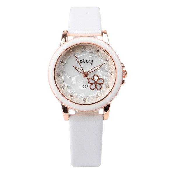 Virágos motívumú női karóra több színben