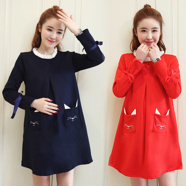 Есенна рокля за бременни жени в три модела