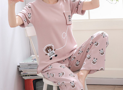 Дамска пижама в няколко цвята с надпис и щампа