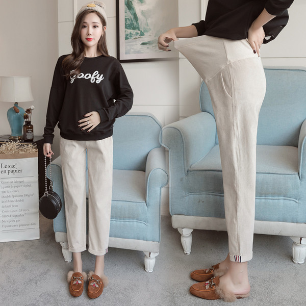 Ежедневен дамски панталон за бременни жени в три цвята