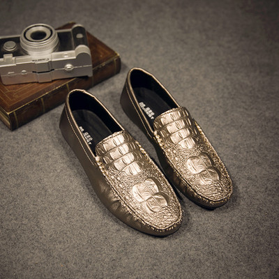 Модерни мъжки мокасини от еко кожа в два цвята 