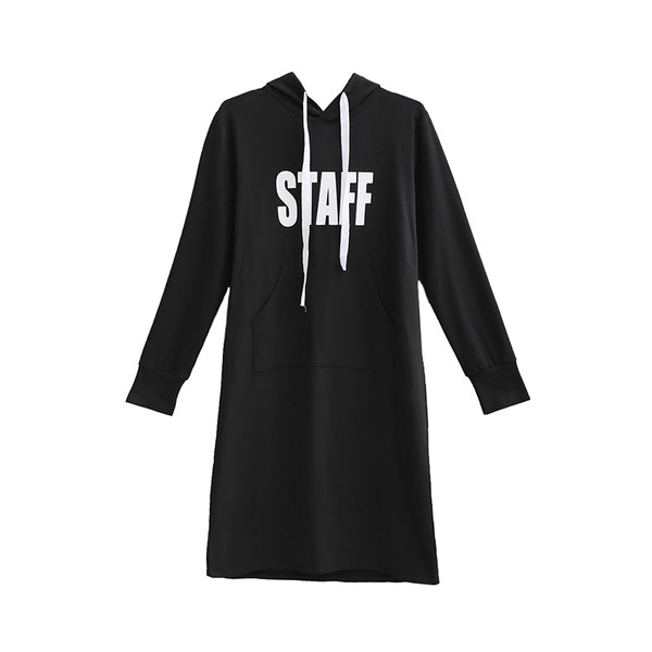 Спортна рокля за бременни жени с качулка и надпис в три цвята