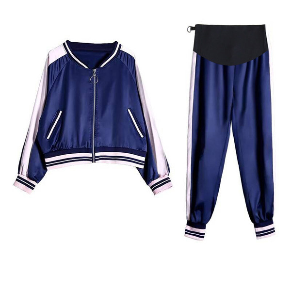 Αθλητικό σετ για έγκυες γυναίκες σε δύο μέρη - μπλούζα και παντελόνι