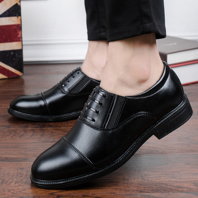 Мъжки официални обувки от еко кожа в черен цвят