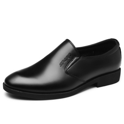 Мъжки официални обувки с връзки в черен цвят