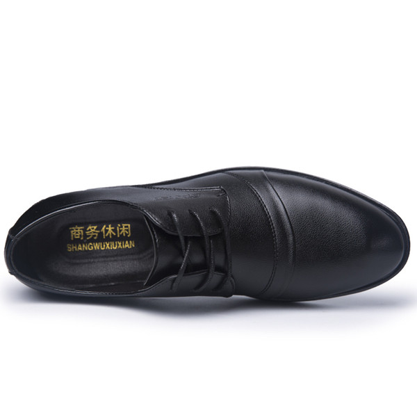 Мъжки официални обувки с връзки в черен цвят