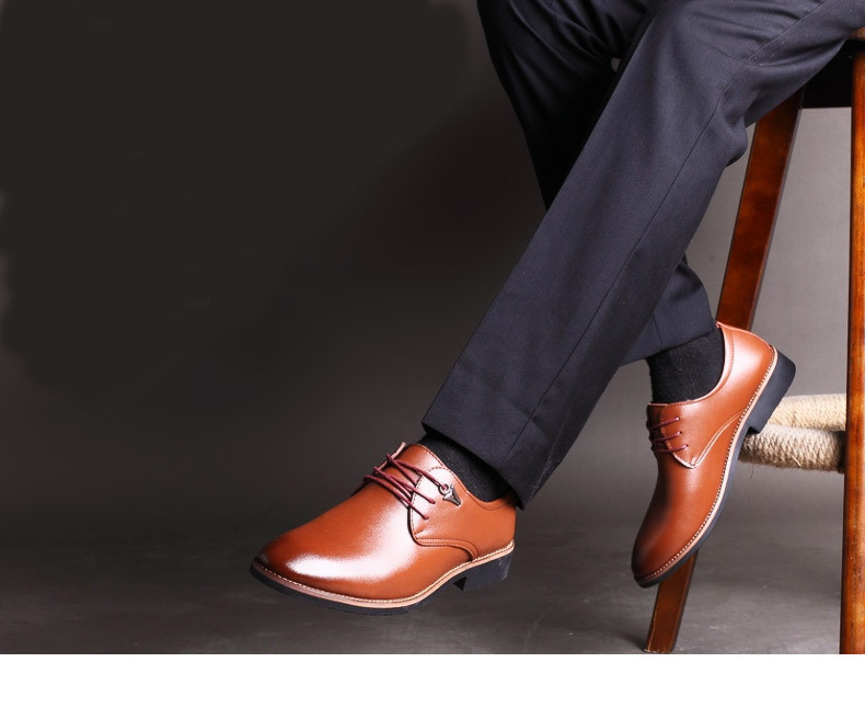 Мъжки официални обувки в два цвята от еко кожа