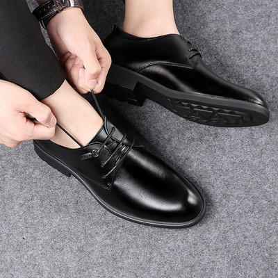 Официални мъжки обувки с връзки в два цвята