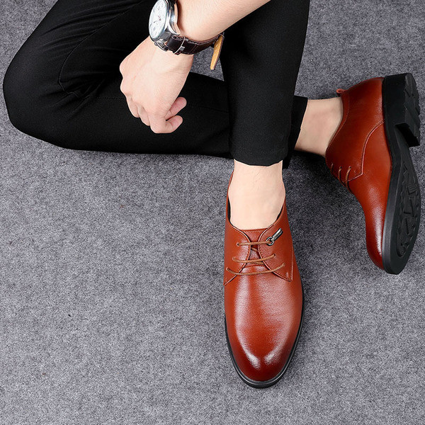 Официални мъжки обувки с връзки в два цвята