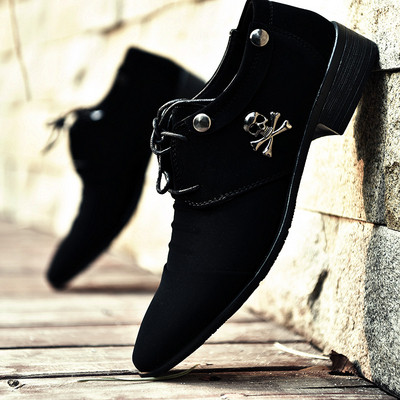 Мъжки официални обувки заострен модел в три цвята