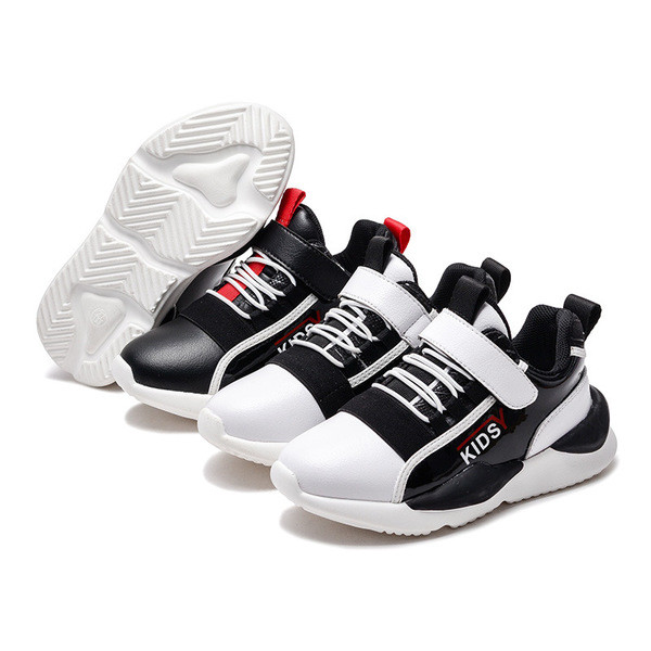 Модерни детски маратонки от еко кожа в два цвята за момчета