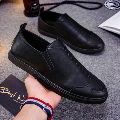 Официални мъжки обувки в черен и червен цвят