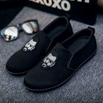 Ежедневни мъжки мокасини с цветна емблема в няколко цвята