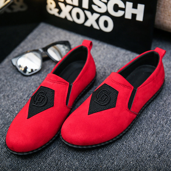 Ежедневни мъжки мокасини с цветна емблема в няколко цвята 