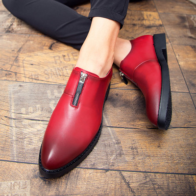 Мъжки официални обувки с цип