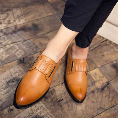 Мъжки официални обувки с цип