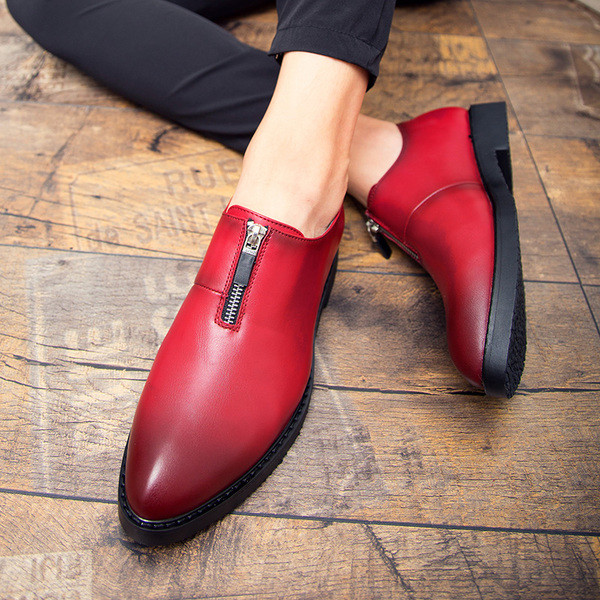 Мъжки официални обувки с цип