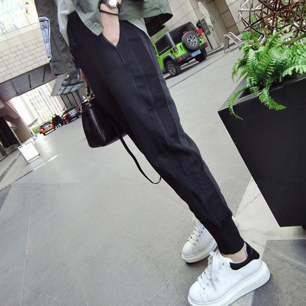 Casual παντελόνια για εγκύους σε μαύρο χρώμα