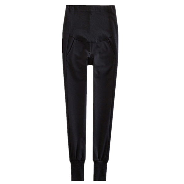 Casual παντελόνια για εγκύους σε μαύρο χρώμα