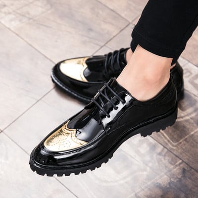 Мъжки официални обувки с груба подметка