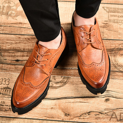 Официални мъжки обувки с груба подметка в няколко цвята
