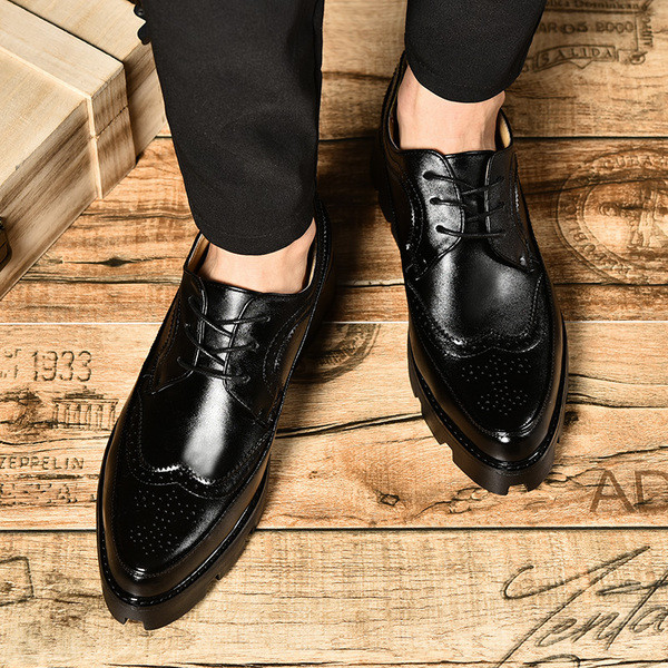 Официални мъжки обувки с груба подметка в няколко цвята