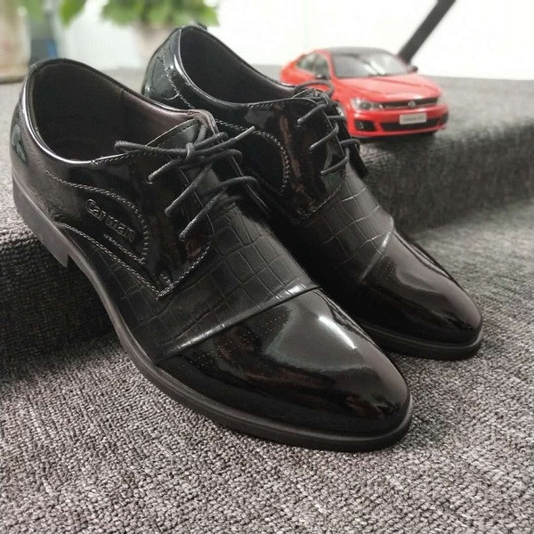 Официални мъжки обувки в черен цвят с връзки