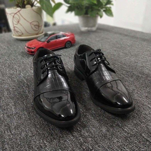 Официални мъжки обувки в черен цвят с връзки