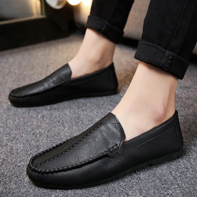 Кожени мъжки мокасини изчистен модел в няколко цвята