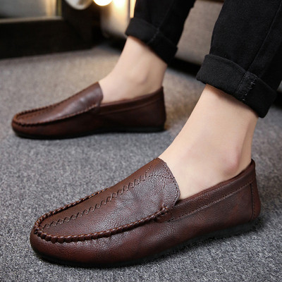 Кожени мъжки мокасини изчистен модел в няколко цвята