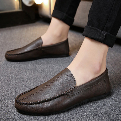 Кожени мъжки мокасини изчистен модел в няколко цвята