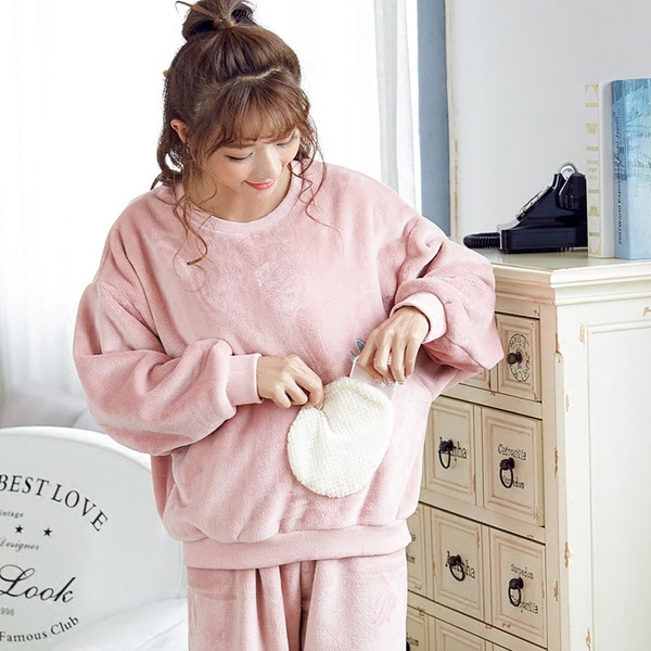 Дамска памучна пижама широк модел в няколко цвята