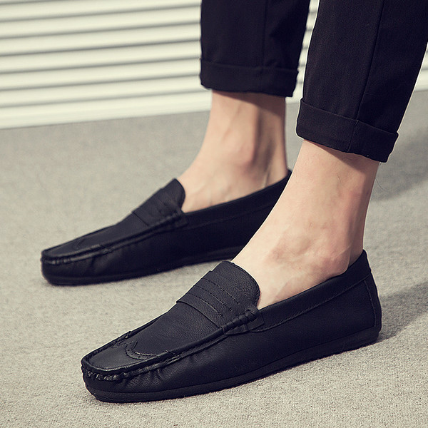 Мъжки кожени мокасини изчистен модел в няколко цвята 