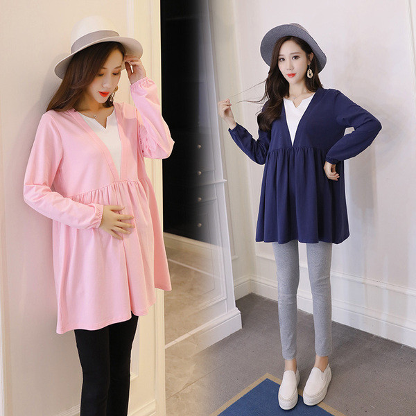 Ежедневна блуза за бременни жени в три цвята