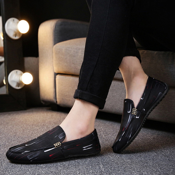 Стилни мъжки мокасини от еко кожа  в няколко цвята 