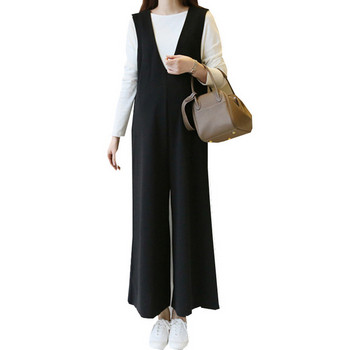 Модерен комплект за бременни жени от две части - гащеризон и блуза