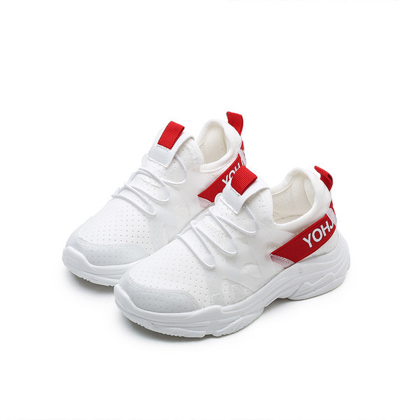 Детски маратонки за момичета и момчета в бяло и черно