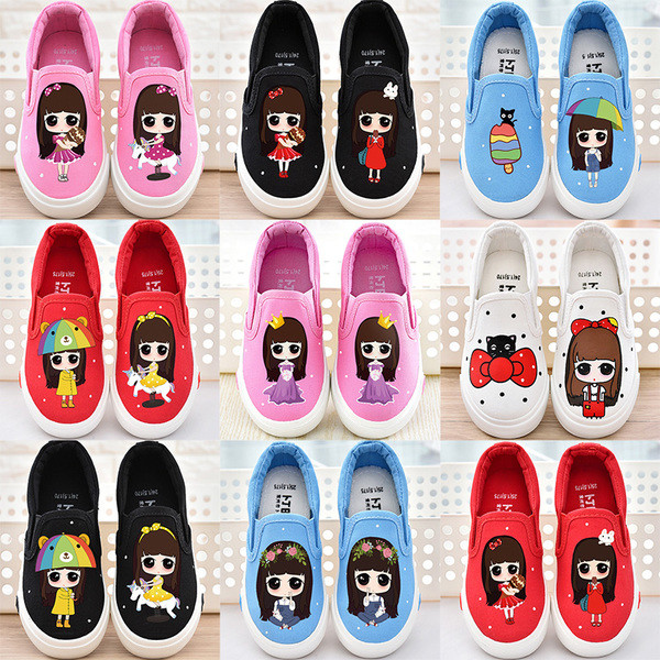 Pantofi copii moderni pentru fete in mai multe culori cu aplicatie colorata